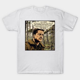 Inglorious Basterds, Brad Pitt "One Hundred Nazi Scalps" Vintage Comic T-Shirt